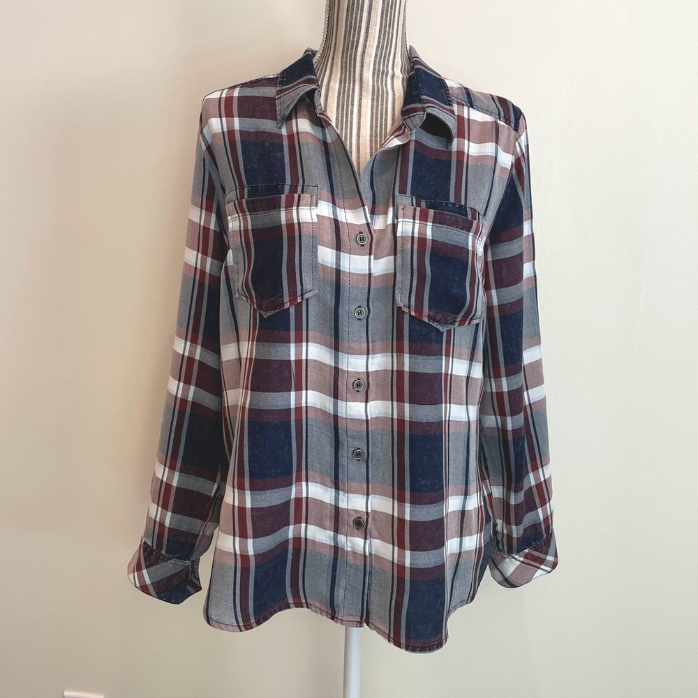 KUT from the Kloth plaid shirt